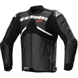 Alpinestars Adult Men Atem v5 Leather Jacket 50 Black White