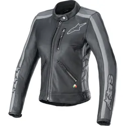 Alpinestars Adult Women Stella Dyno Leather Jacket M Black Gray