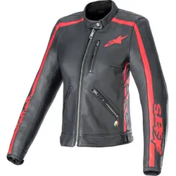 Alpinestars Adult Women Stella Dyno Leather Jacket M Black Red