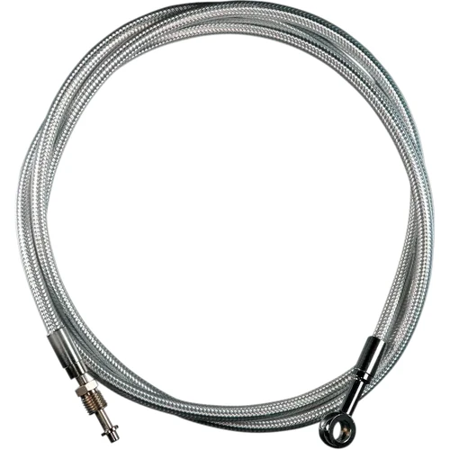 Magnum Braided Hyd Clutch Cable Chrome 70in 180 Deg 2