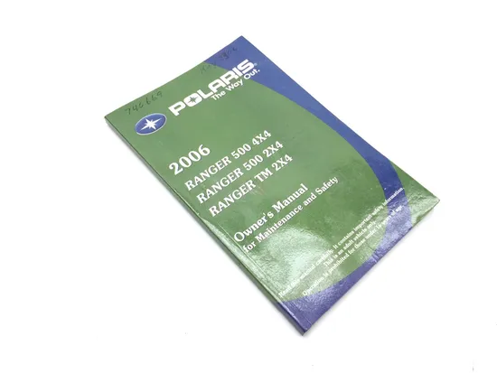 Owners Manual 2006 Polaris Ranger 500 4X4 3286