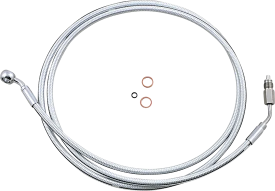 Magnum Braided Hydraulic Clutch Cable Line Chrome 70in.