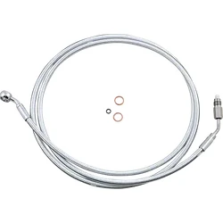 Magnum Braided Hydraulic Clutch Cable Line Chrome 70in.