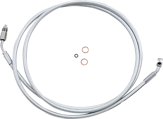 Magnum Braided Hydraulic Clutch Cable Line Chrome 74in.