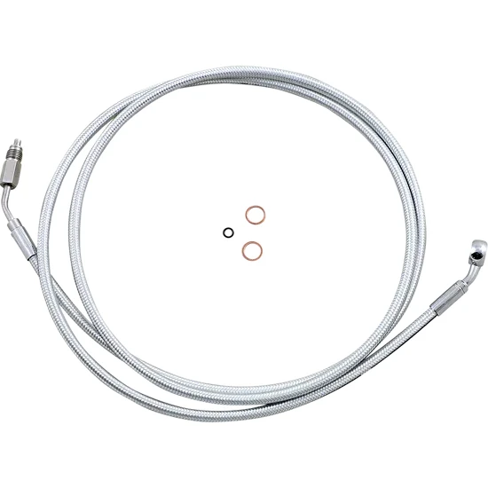 Magnum Braided Hydraulic Clutch Cable Line Chrome 74in. 2
