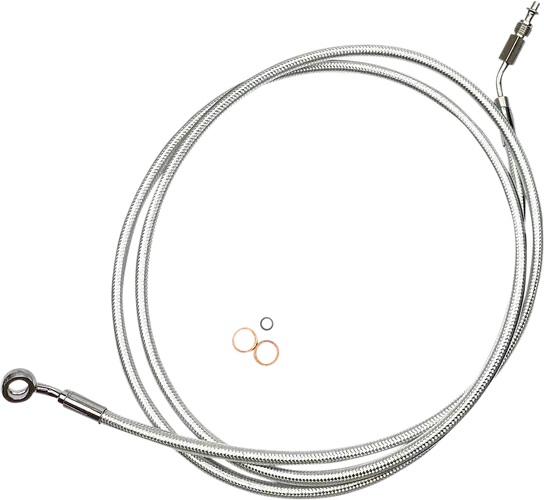 Magnum Braided Hydraulic Clutch Cable Line Chrome 74in.