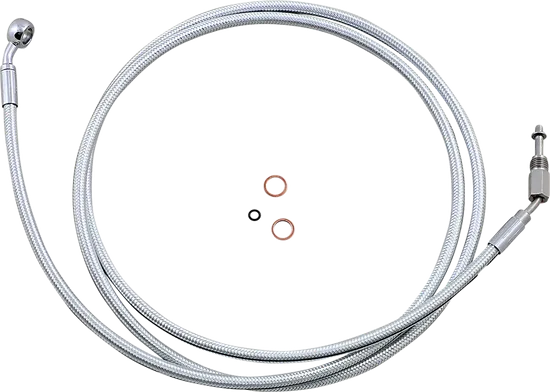Magnum Braided Hydraulic Clutch Cable Line Chrome 76in.