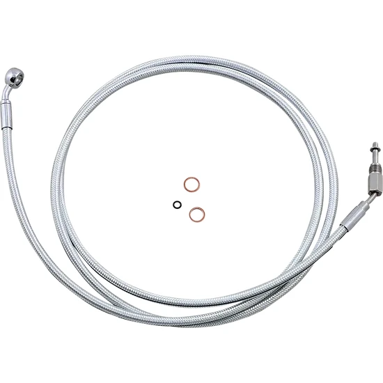 Magnum Braided Hydraulic Clutch Cable Line Chrome 76in. 2
