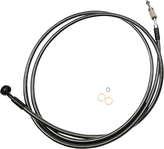Magnum Braided Hydraulic Clutch Cable Line Chrome 78in.