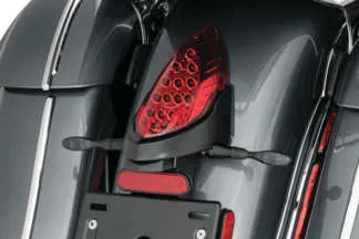 Kuryakyn Custom Rear Turn Signal and License Plate Mount Frame Black