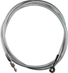 Magnum Braided Hyd Clutch Cable Chrome 74in 90 Deg