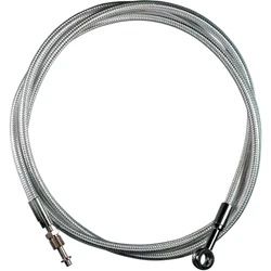 Magnum Braided Hydraulic Clutch Cable Chrome 78in. 90 Deg