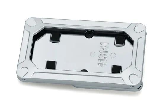Kuryakyn Nova Side-Mount License Plate Holder Frame Adjustable Chrome