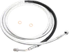 Magnum Braided Hydraulic Clutch Cable Chrome 80in. 180 Deg