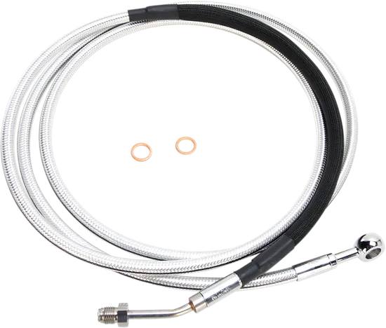 Magnum Braided Hydraulic Clutch Cable Line Chrome 82in.