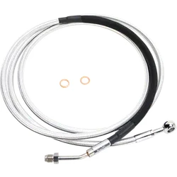 Magnum Braided Hydraulic Clutch Cable Line Chrome 82in.