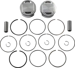 JE Piston Kit Rings Pins Round STD 3.937in Bore 10.25:1