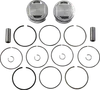 JE Piston Kit Rings Pins Round STD 3.937in Bore 10.25:1