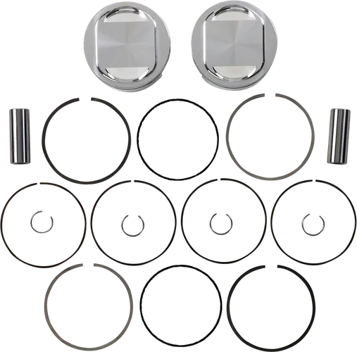 JE Piston Kit Rings Pins Round STD 3.937in Bore 10.75:1