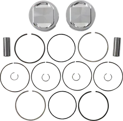 JE Piston Kit Rings Pins Round STD 3.937in Bore 10.75:1