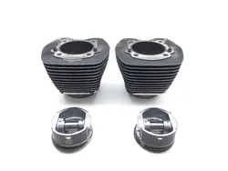 Front Rear Cylinder Jugs w Pistons 2004 Harley Dyna Super Glide FXD 3342 x
