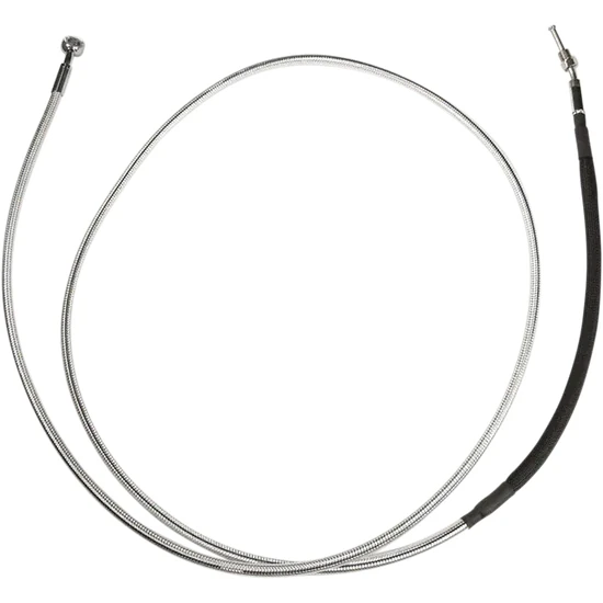 Magnum Braided Hyd Clutch Cable Chrome 76in 180 Deg 2