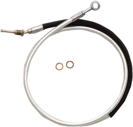 Magnum Braided Hydraulic Clutch Cable Chrome 82in. 180 Deg