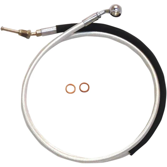 Magnum Braided Hyd Clutch Cable Chrome 80in 35 Deg 2
