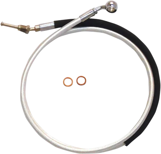 Magnum Braided Hydraulic Clutch Cable Chrome 80in. 35 Deg