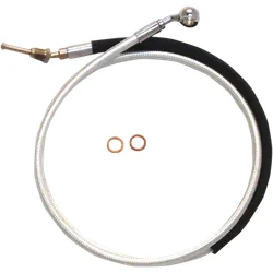Magnum Braided Hyd Clutch Cable Chrome 80in 35 Deg