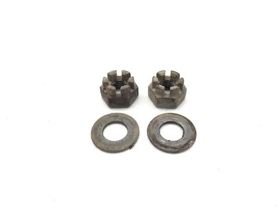 Front Wheel Hub Spindle Castle Nuts 2010 Kawasaki KFX450R 3366