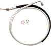 Magnum Braided Hydraulic Clutch Cable Chrome 76in. 90 Deg