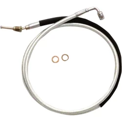 Magnum Braided Hyd Clutch Cable Chrome 78in 90 Deg