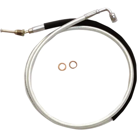 Magnum Braided Hyd Clutch Cable Chrome 80in 90 Deg 2
