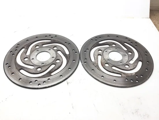Left Right Front Brake Disc Rotors Set 2005 Harley Road King Classic FLHRCI 3336