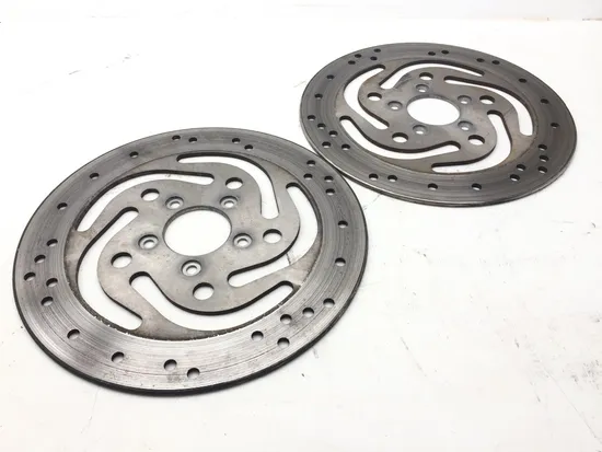 Left Right Front Brake Disc Rotors Set 2005 Harley Road King Classic FLHRCI 3336