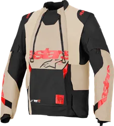 Alpinestars Adult Men Halo Pro Drystar XF Laminated Jacket L Black Tan Red