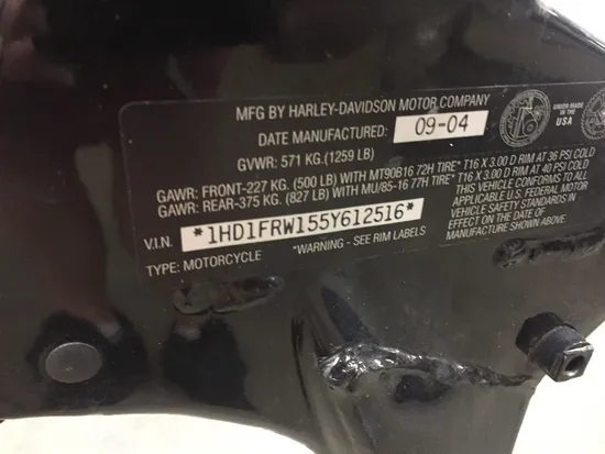 Main Frame Chassis 2005 Harley-Davidson Road King Classic EFI FLHRCI 3336