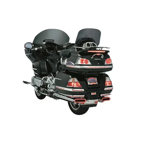 Kuryakyn Chrome Rear Saddlebag Trim Moulding with LED Running Tail Light 1