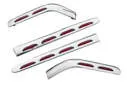 Kuryakyn Chrome Rear Saddlebag Trim Moulding with LED Running Tail Light