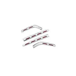 Kuryakyn Chrome Rear Saddlebag Trim Moulding with LED Running Tail Light
