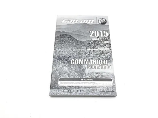 Owners Manual 2015 Can-Am Commander 800R 4x4 DPS 3375