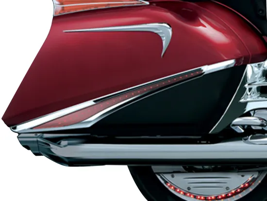 Kuryakyn Chrome LED Saddlebag Accent Swoop Running Light Turn Signal