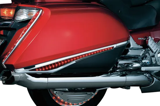 Kuryakyn Chrome LED Saddlebag Accent Swoop Running Light Turn Signal