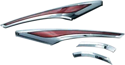 Kuryakyn Chrome LED Saddlebag Accent Swoop Running Light Turn Signal