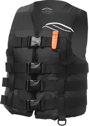 Men's Hydro Black Nylon Vest LG/XL Life Jacket Type 3 PFD Lightweight