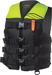 Men's Hydro Black Yellow Nylon Vest XSmall Life Jacket Type 3 PFD