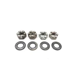 2000 Suzuki Quadmaster 500 Front Rear Wheel Hub Spindle Castle Nuts 3465