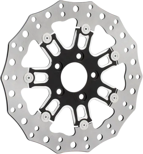 Arlen Ness Floating Front Brake Rotor 11.8in. 7 Valve Black