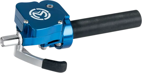 Moose Blue Aluminum Thumb and Twist Dual Gasser Throttle